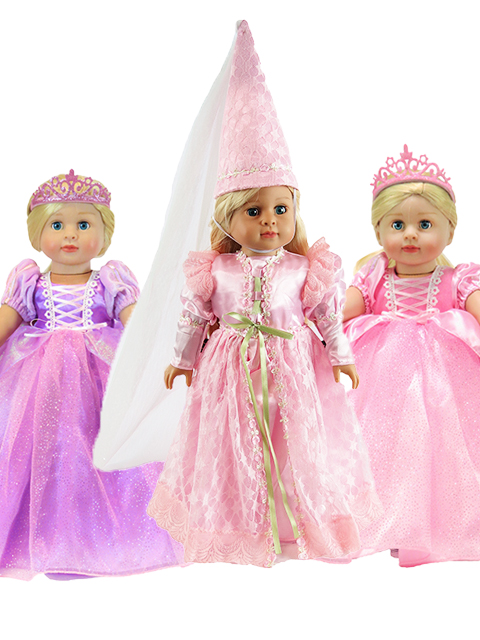 open lace back dress Amazon.com: Girls Doll Clothes and Accessories , Princess Costume , Wedding  Dress , Party Gown Dress for 18 inch Dolls (Pink) : Toys & Games